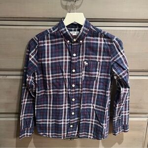 Abercrombie Kids Button-Up Shirt in Navy Plaid